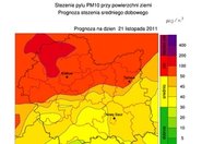 Pył PM10: eko-prognoza Małopolski